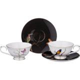 Чайный набор "РАЙСКИЕ ПТИЦЫ" на 2 пер. 4 пр. 250 мл (кор=12набор.) LEFARD 264-843