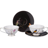 Чайный набор "РАЙСКИЕ ПТИЦЫ" на 2 пер. 4 пр. 250 мл (кор=12набор.) LEFARD 264-843