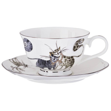 Чайный сервиз на 6 персон 15 пр. "КОТИКИ" 1000/600/300/250 мл (кор=2набор.) LEFARD 264-864-1
