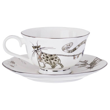 Чайный сервиз на 6 персон 15 пр. "КОТИКИ" 1000/600/300/250 мл (кор=2набор.) LEFARD 264-864-2