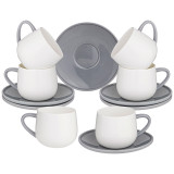 Чайный набор на 6 пер. 12 пр. 250 мл серый (кор=6наб.) LEFARD 264-972