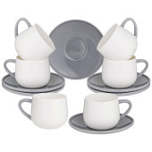 Чайный набор на 6 пер. 12 пр. 250 мл серый (кор=6наб.) LEFARD 264-972