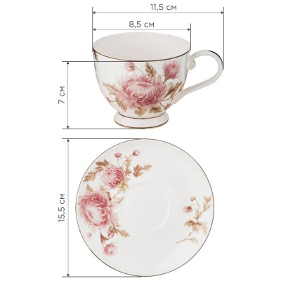 Чайный набор "АСТРА" на 2 пер. 4 пр. 250 мл (кор=16наб.) LEFARD 264-998-1