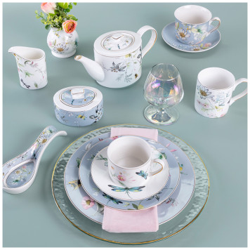 Чайный сервиз "СТРЕКОЗА" на 6пер. 15пр. 900/300/200/250 мл (кор=3наб.) LEFARD 275-1011-7