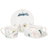 Чайный набор "СТРЕКОЗА" на 2 пер. 4 пр. 250 мл (кор=12наб.) LEFARD 275-1015