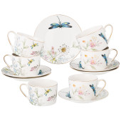 Чайный набор "СТРЕКОЗА" на 6 пер. 12 пр. 250 мл (кор=6наб.) LEFARD 275-1016