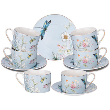 Чайный набор "БЛОССОМ" на 6 пер. 12 пр. 250 мл (кор=6наб.) LEFARD 275-1019