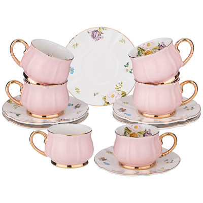 Кофейный набор "ПИНК" на 6 пер. 12 пр. 100 мл (кор=12наб.) LEFARD 275-1077