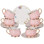 Чайный набор "ПИНК" на 6 пер. 12 пр. 200 мл (кор=6наб.) LEFARD 275-1078