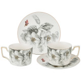 Чайный набор "РАЙСКИЕ ЯБЛОЧКИ" на 2 пер. 4 пр. 300 мл (кор=12наб.) LEFARD 275-1141