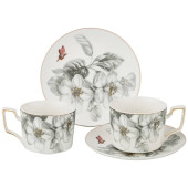 Чайный набор "РАЙСКИЕ ЯБЛОЧКИ" на 2 пер. 4 пр. 300 мл (кор=12наб.) LEFARD 275-1141