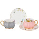 Чайный набор "ВРЕМЕНА ГОДА" на 2 пер. 4 пр. 200 мл серый и розовый (кор=12наб.) LEFARD 275-1177