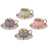 Кофейный набор "ВРЕМЕНА ГОДА" на 4 пер. 8 пр. 100 мл микс (кор=12наб.) LEFARD 275-1179