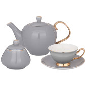Чайный сервиз на 6 пер. 14 пр. серый (кор=3наб.) LEFARD 275-1219