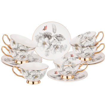 Чайный набор "РАЙСКИЕ ЯБЛОЧКИ" на 6 пер. 12 пр. 200 мл (кор=6наб.) LEFARD 275-1222