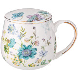 Кружка "PRIMAVERA" с крышкой 430 мл (кор=24шт.) LEFARD 275-1224