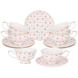 Чайный набор "SONNET IN ROSES" на 6 пер. 12 пр. 270 мл (кор=6наб.) LEFARD 275-1257