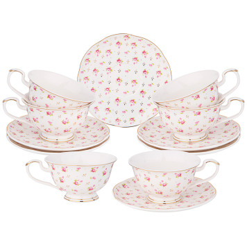 Чайный набор "SONNET IN ROSES" на 6 пер. 12 пр. 270 мл (кор=6наб.) LEFARD 275-1257