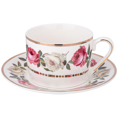 Чайная пара "MELODY OF ROSES" 250 мл (кор=24наб.) LEFARD 275-1266