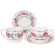 Чайный набор "MELODY OF ROSES" на 2 пер. 4 пр. 250 мл (кор=12наб.) LEFARD 275-1267