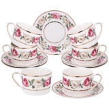 Чайный набор "MELODY OF ROSES" на 6 пер. 12 пр. 250 мл (кор=6наб.) LEFARD 275-1268