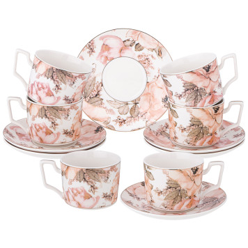 Чайный набор "SENTIMENT" на 6 пер. 12 пр. 230 мл (кор=6наб.) LEFARD 275-1277