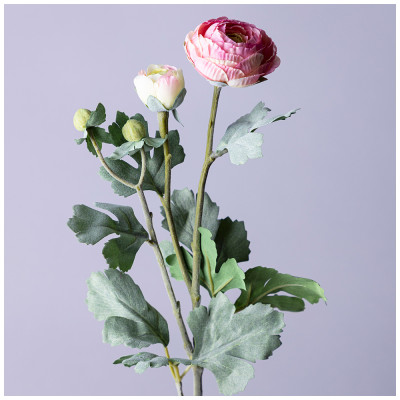 Цветок искусственный " РАНУНКУЛЮС" высота=55см. (мал.уп=48шт/кор=192шт) LEFARD 287-514