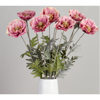 Цветок искусственный "МАК" высота=72см. (мал=24 шт/кор=96шт.) LEFARD 287-571-1