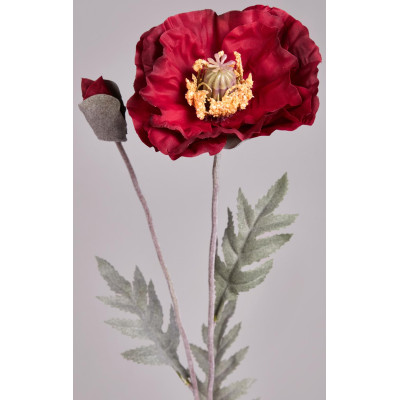Цветок искусственный "МАК" высота=72см. (мал=24 шт/кор=96шт.) LEFARD 287-572