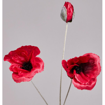 Цветок искусственный "МАК" высота=50см. (мал=24 шт/кор=96шт.) LEFARD 287-573