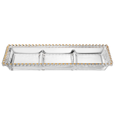 Блюдо сервировочное "GOLDEN CHARM", 3 секции, 30*13 см LEFARD 345-505