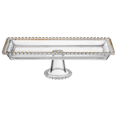 Блюдо сервировочное "GOLDEN CHARM" на ножке, 30*13*9,5 см LEFARD 345-506