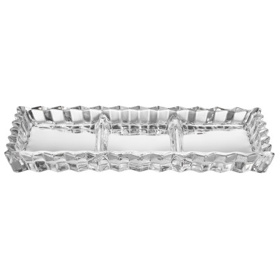 Блюдо сервировочное "CRYSTALITY", 3 секции, 28,5*15*2,5 см LEFARD 345-513