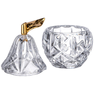 Блюдо для десерта с крышкой "ГРУША" 75 мл. 7*7 см. в=12 см. коллекция "MUZA" (кор=36шт.) LEFARD 355-057-2