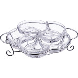 Менажница 5-ти секционная 28*23*6 см. на метал.подставке. коллекция " MUZA" (кор=6шт.) LEFARD 355-255