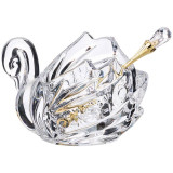 Икорница "MUZA CRYSTAL" с ложкой 11*7*8,5 см. LEFARD 355-273