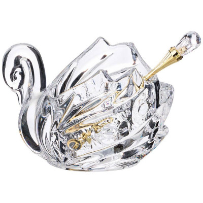 Икорница "MUZA CRYSTAL" с ложкой 11*7*8,5 см. LEFARD 355-273
