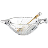 Икорница с ложкой "РЫБА" 110 мл. 17*7 см. высота=5,5 см. коллекция "MUZA" (кор=48шт.) LEFARD 355-301