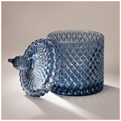 Емкость для хранения "DIAMANT BLUE" 10,5*10,5*17см LEFARD 355-310-1