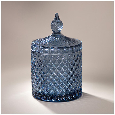 Емкость для хранения "DIAMANT BLUE" 10,5*10,5*17см LEFARD 355-310