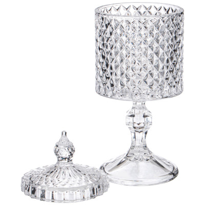 Емкость для хранения на ножке "DIAMANT" 8,5*8,5*23см LEFARD 355-312-1