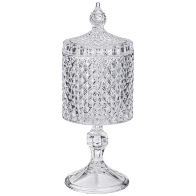 Емкость для хранения на ножке "DIAMANT" 8,5*8,5*23см LEFARD 355-312