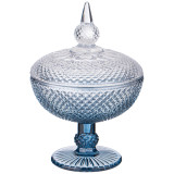Емкость для хранения на ножке "DIAMANT BLUE" 15,7*15,7*23см LEFARD 355-319