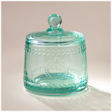 Емкость для хранения с крышкой "NATURE" green 9,5х9,5х9,5 см LEFARD 355-339