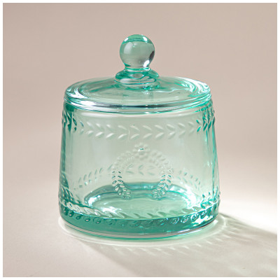 Емкость для хранения с крышкой "NATURE" green 9,5х9,5х9,5 см LEFARD 355-339