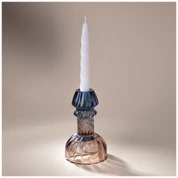 Подсвечник "CRYSTAL COLORS" 8,5х8,5х14 см LEFARD 355-340-1