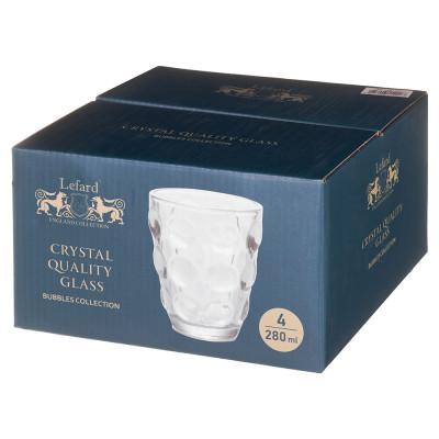 Набор стаканов "BUBBLES" 4 шт./280 мл LEFARD 355-424-1