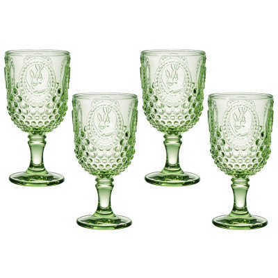 Набор бокалов для вина "SUNDAY" green 4 шт/280 мл LEFARD 355-439