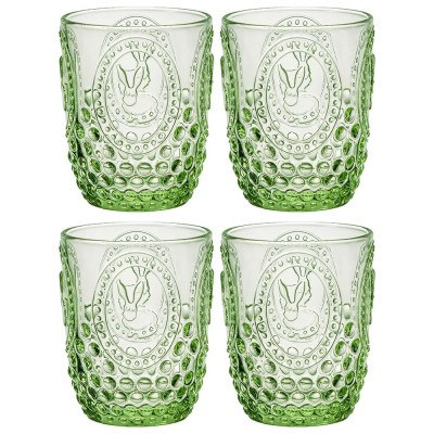 Набор стаканов для воды/сока "SUNDAY" green 4шт/280 мл LEFARD 355-441