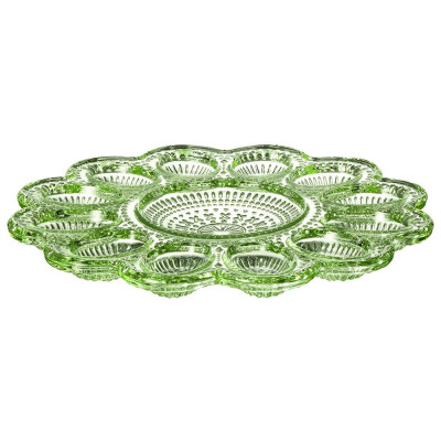 Подставка для 12 яиц "SUNDAY" green 26,5*26,5*2 см LEFARD 355-445-1